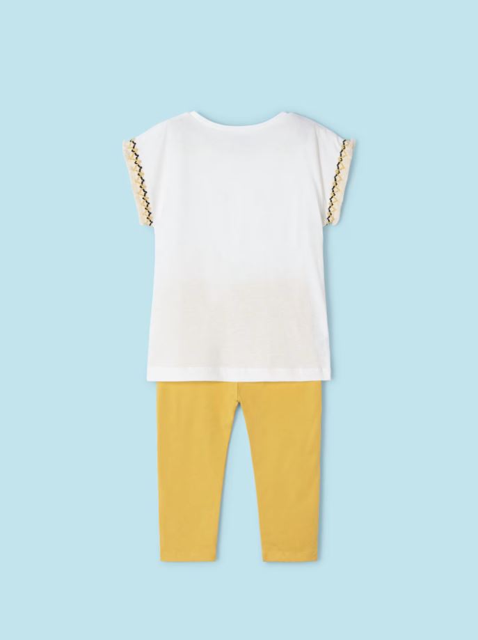 Mayoral kız çocuk tişört  tayt set 3710