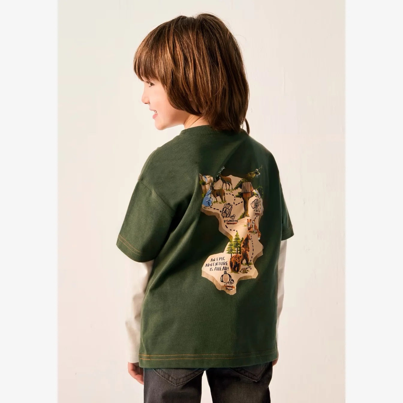 Mayoral Erkek Çocuk Eklem Kollu Sırt Baskılı Sweatshirt  4022