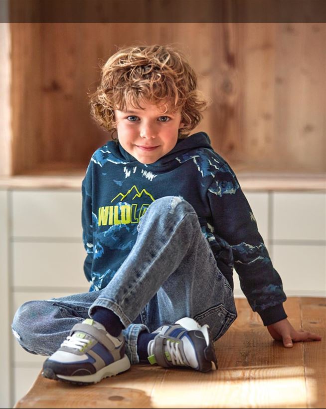 Mayoral Erkek Çocuk Neon Baskılı Kapşonlu Sweatshirt