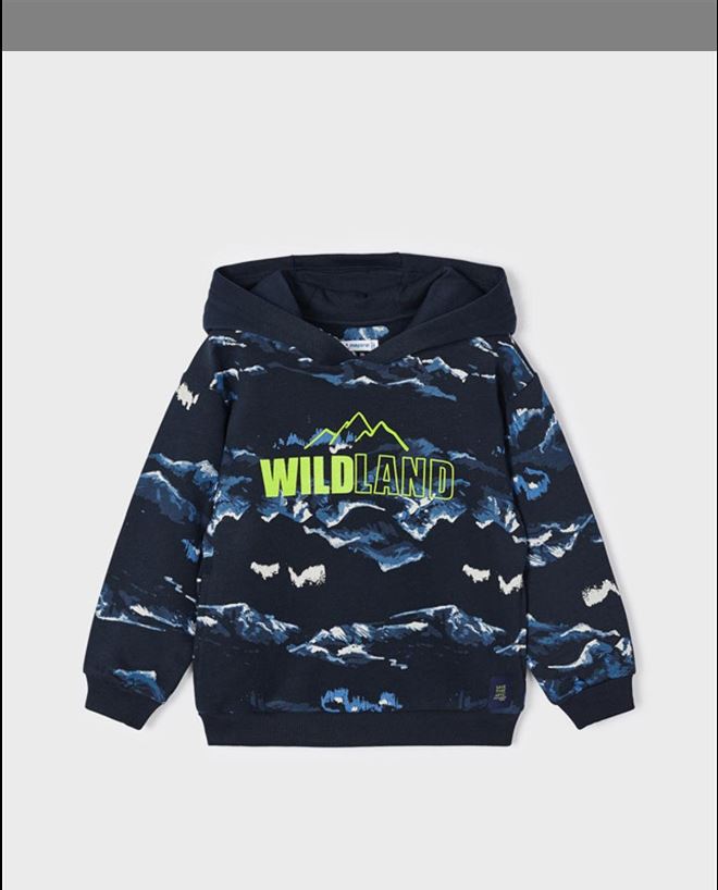 Mayoral Erkek Çocuk Neon Baskılı Kapşonlu Sweatshirt