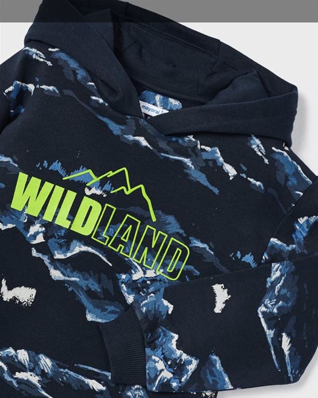Mayoral Erkek Çocuk Neon Baskılı Kapşonlu Sweatshirt