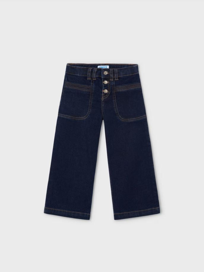 Mayoral kız çocuk denim  bol paça pantolon  4547