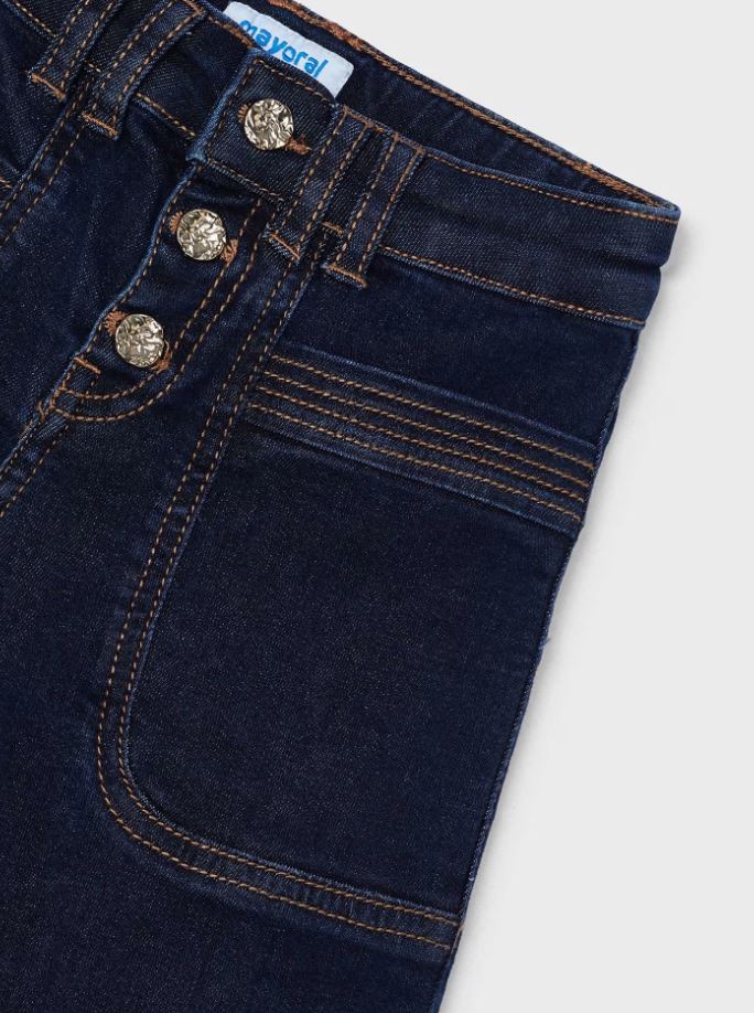 Mayoral kız çocuk denim  bol paça pantolon  4547