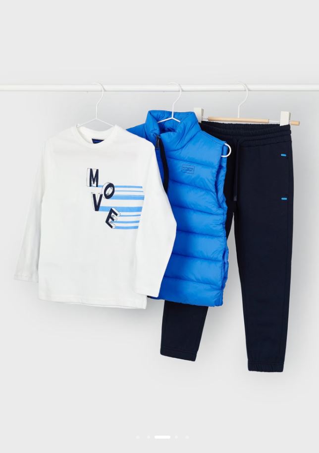 Mayoral erkek çocuk şişme yelek tişört pantolon 3 lü set 4606