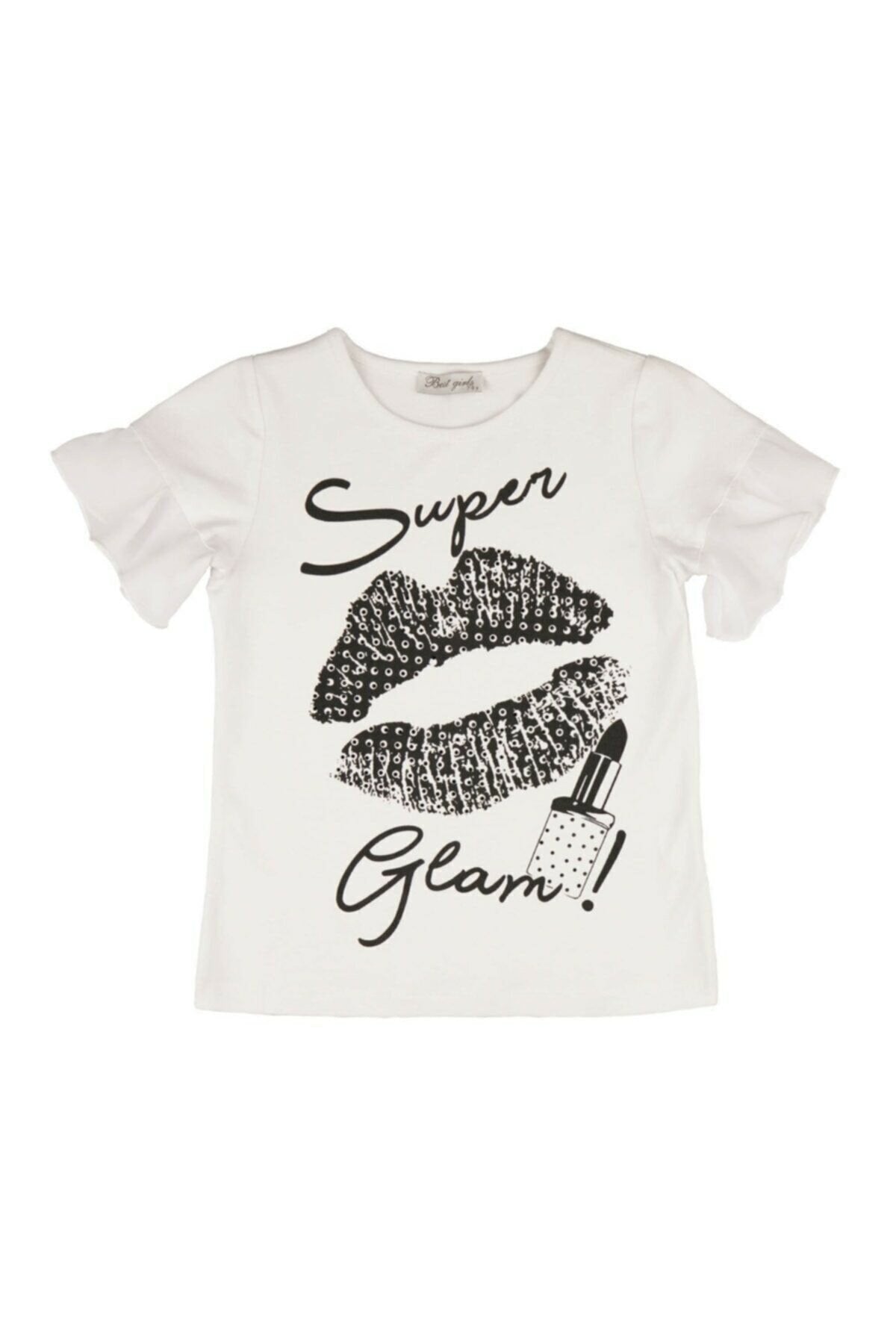 Best kids kız çocuk glam baskılı bluz 4630