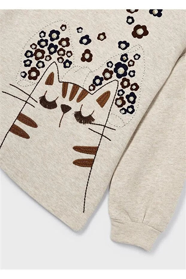 Mayoral kız çocuk sweatshırt süet tayt 2 li set 4789
