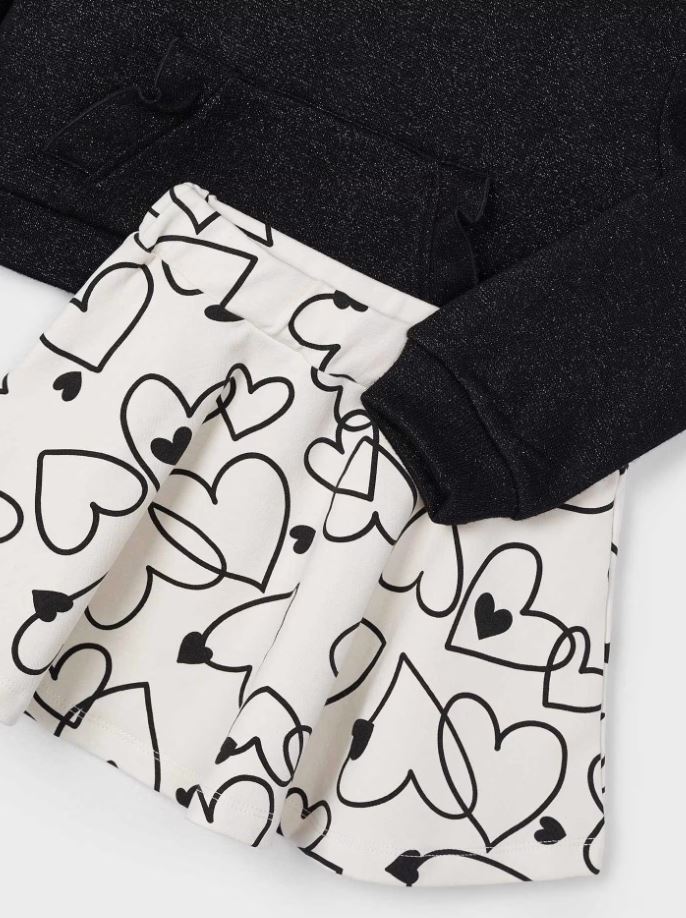 Mayoral Kız Çocuk Sweatshirt Etek Set Siyah 4936