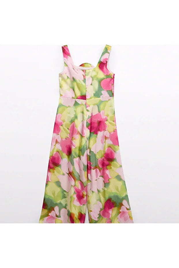 Abel&lula kız çocuk saten tulum 5227