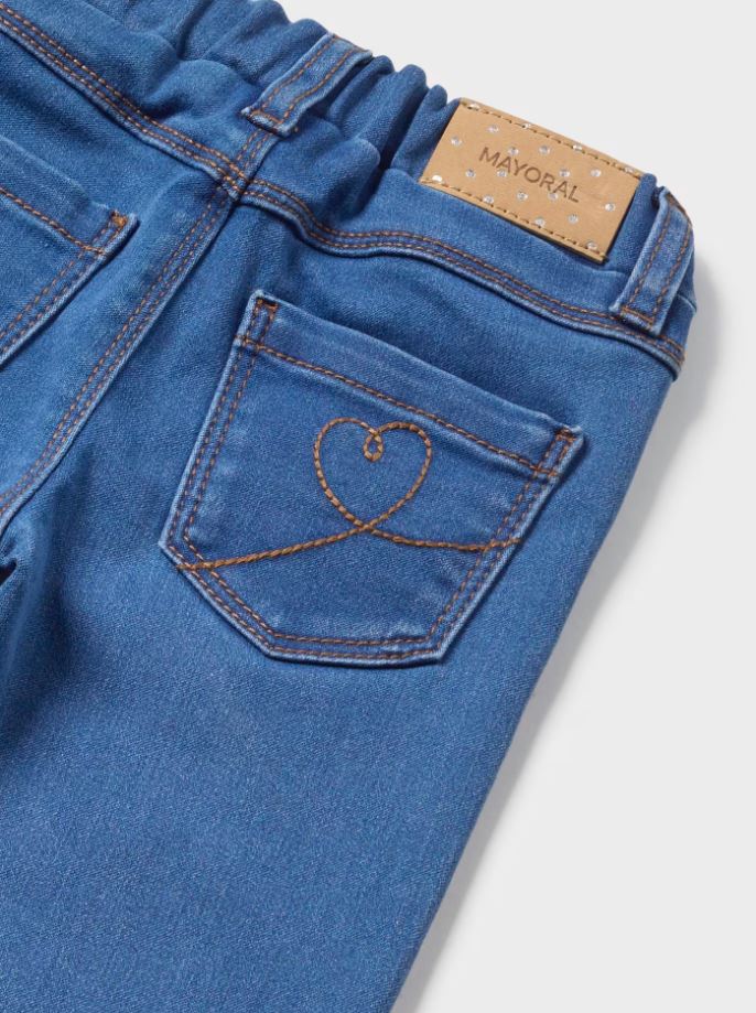 Mayotral kız bebek likralı denim pantolon 535