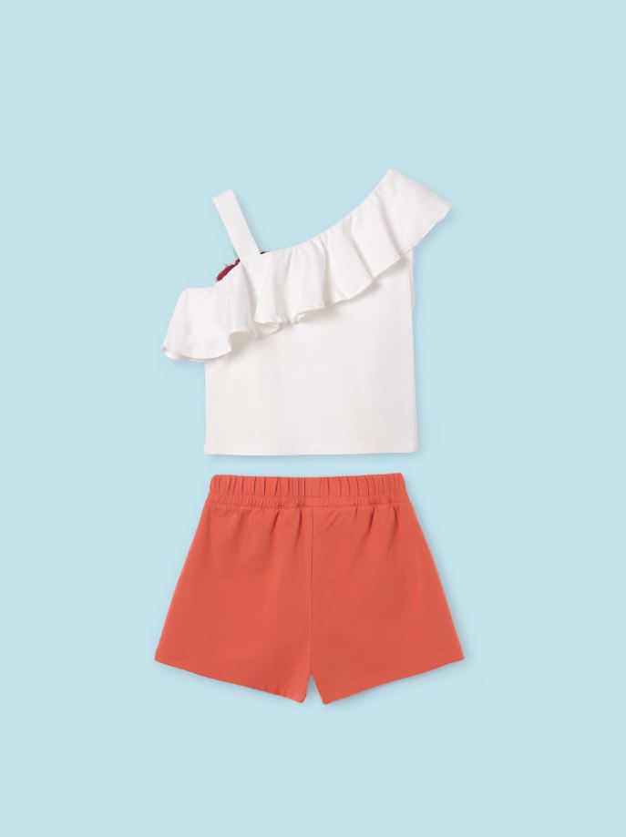 Mayoral kız çocuk tişört  şort 2 li set 6273