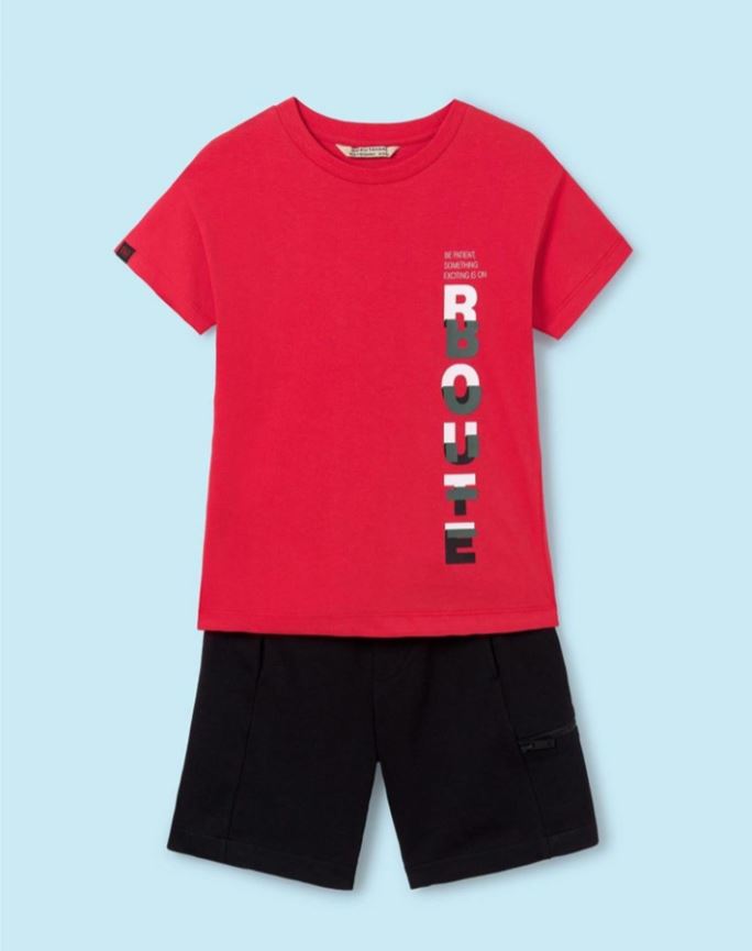 Mayoral erkek çocuk tişört şort 2 li takım 6673