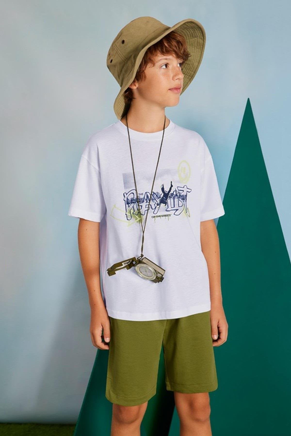 Mayoral erkek çopcuk yazlık tişört şort 2 li set 6683