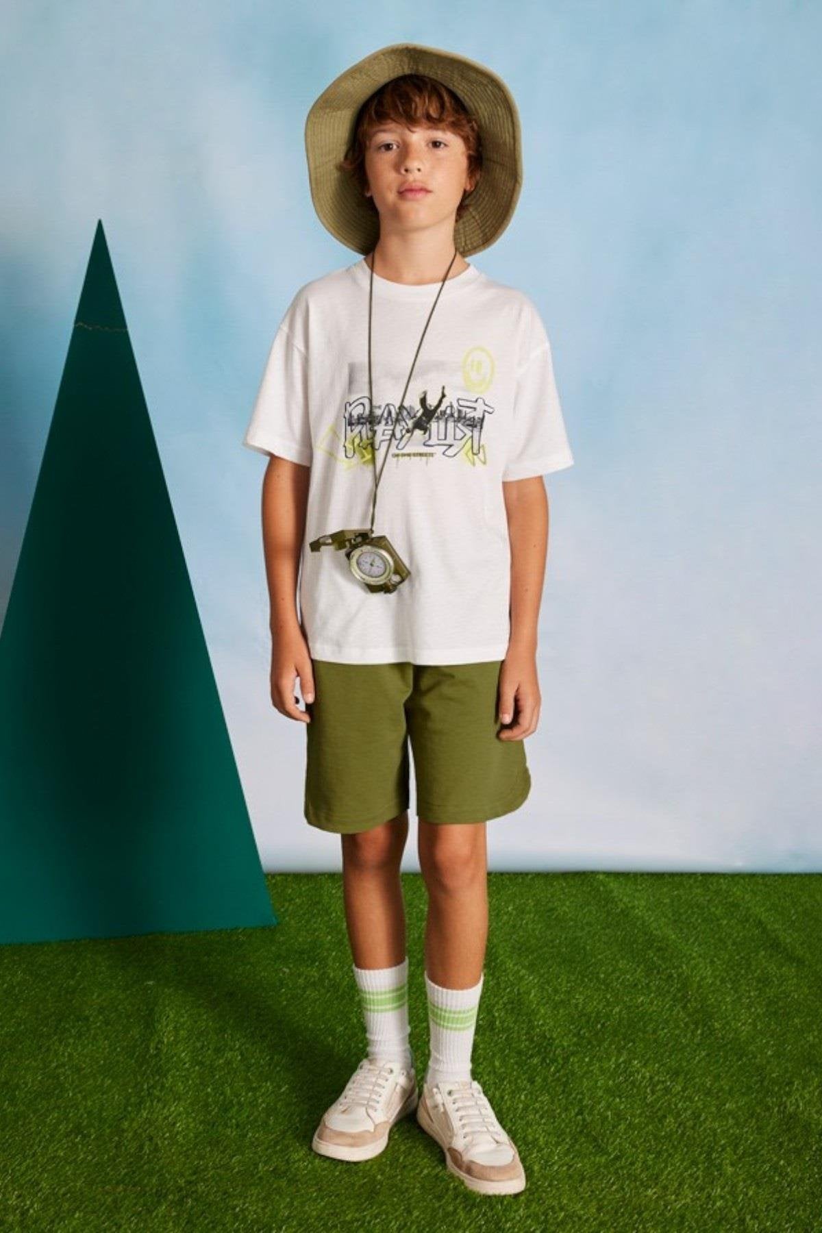 Mayoral erkek çopcuk yazlık tişört şort 2 li set 6683