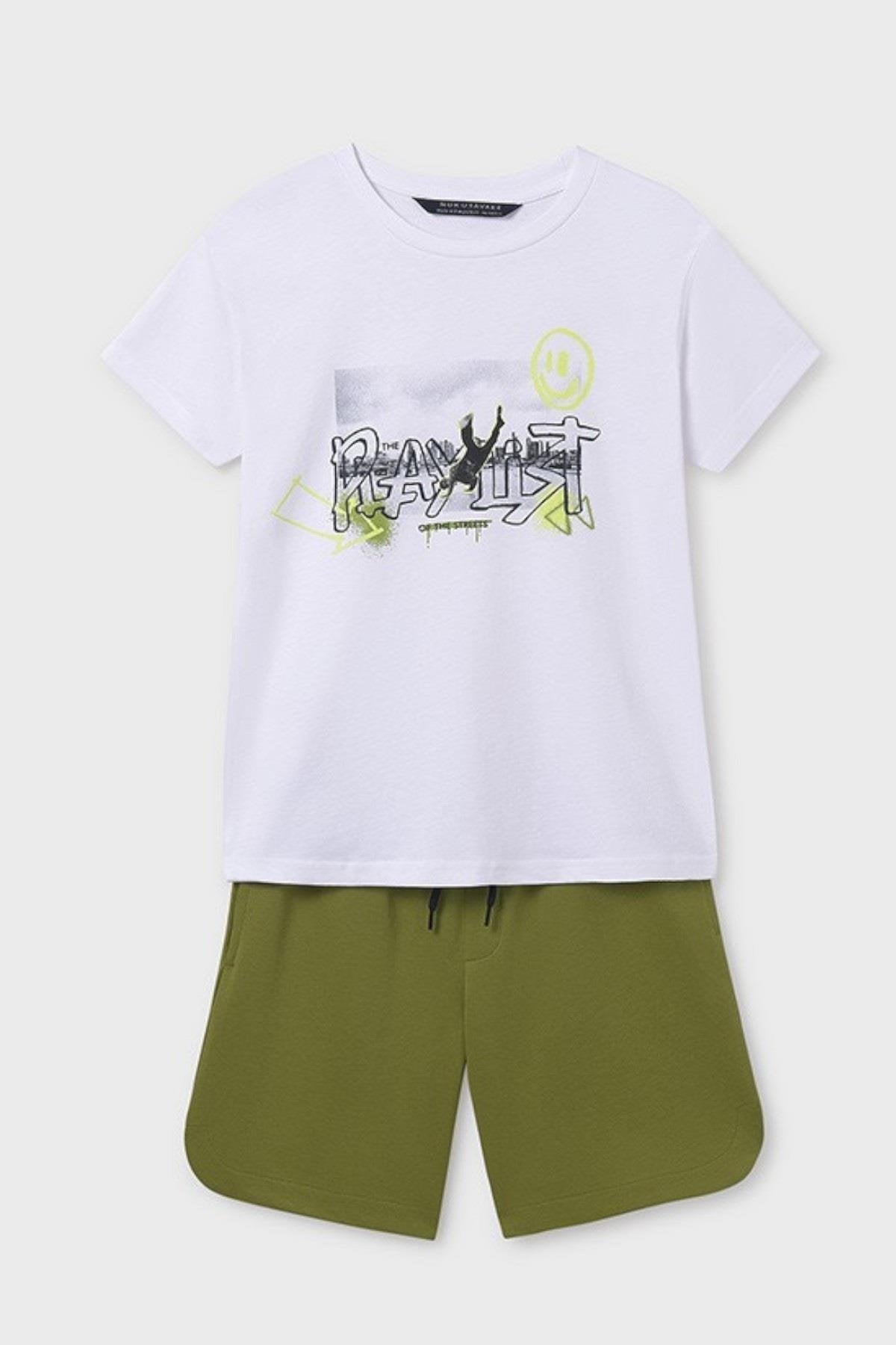 Mayoral erkek çopcuk yazlık tişört şort 2 li set 6683