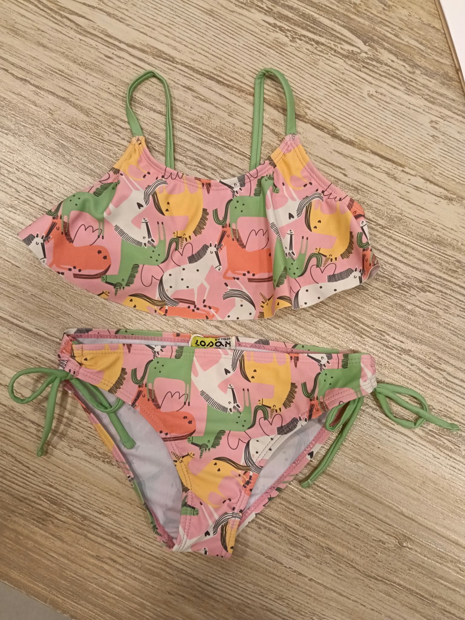 Losan Kız Çocuk At Desenli Bikini Takım