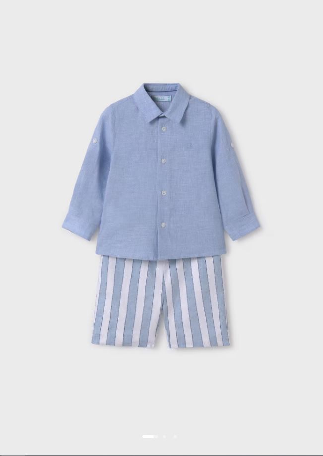 Abel&lula erkek bebek gömlek  bermuda 2 lü set 5251
