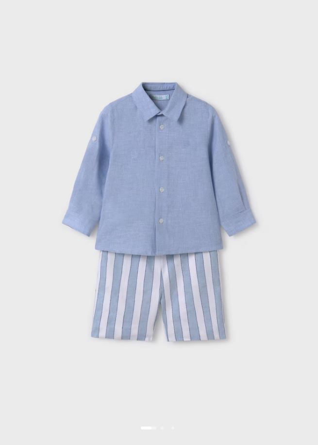 Abel&lula erkek bebek gömlek  bermuda 2 lü set 5251