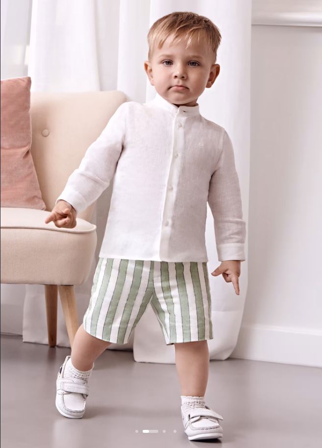 Abel&lula erkek bebek gömlek  bermuda 2 lü set 5254