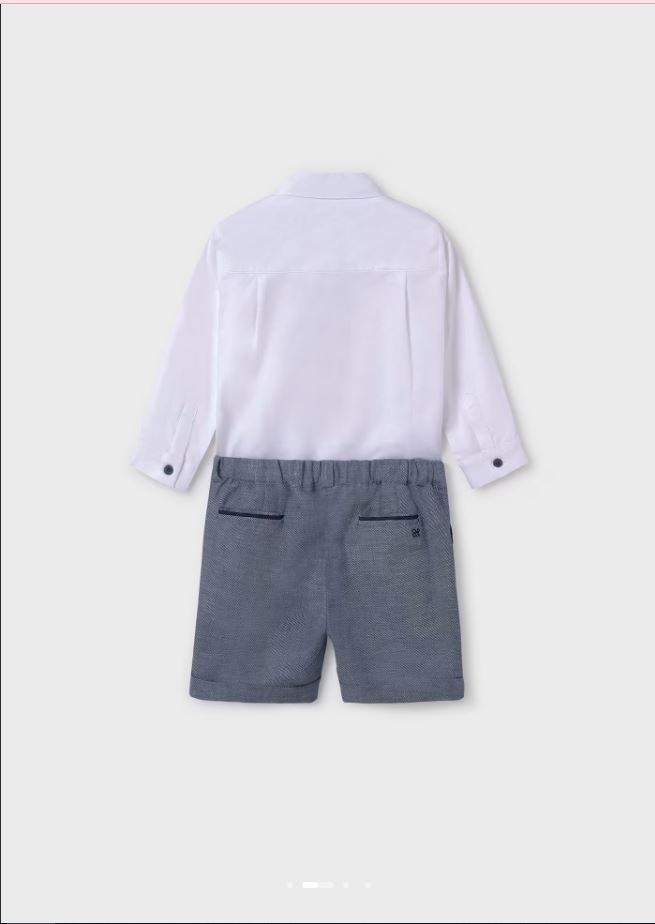 Abel&lula erkek bebek gömlek papyon bermuda 2 lü set 5250