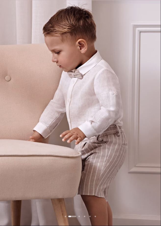 Abel&lula erkek bebek gömlek papyon bermuda 3 lü set 5255BBY gömlek pnt.set
