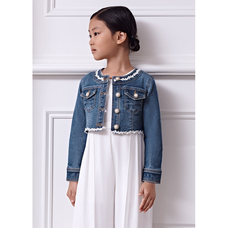 Abel&lula kız çocuk mavi denim çeket 5369