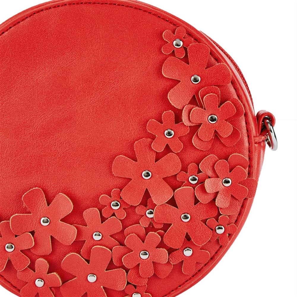 Abel&lula kız çocuk  kırmızı çiçekli çanta 5420