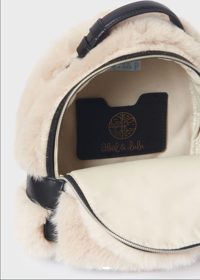 Abel&lula kız çocuk kürklü sırt çantası  5995