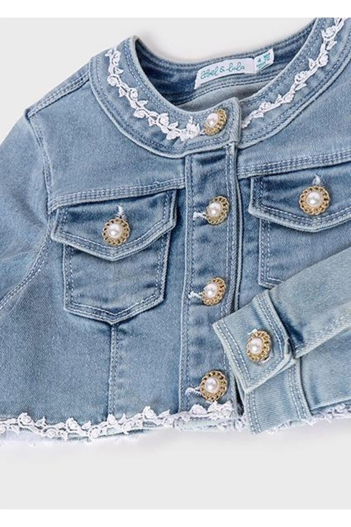 Abel&lula kız çocuk mavi denim çeket 5369