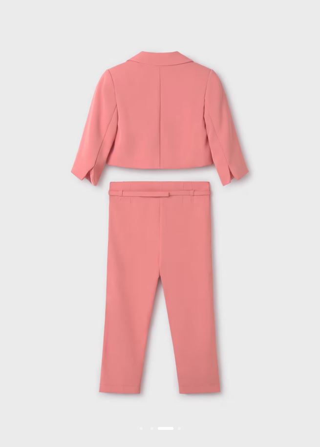 Abel Lula Yazlık Kız Ceket Pantolon Set Pembe  5279