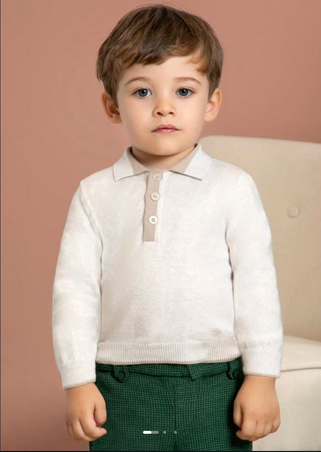 Abel&lulal erkek bebek  triko polo yaka kazak 5646