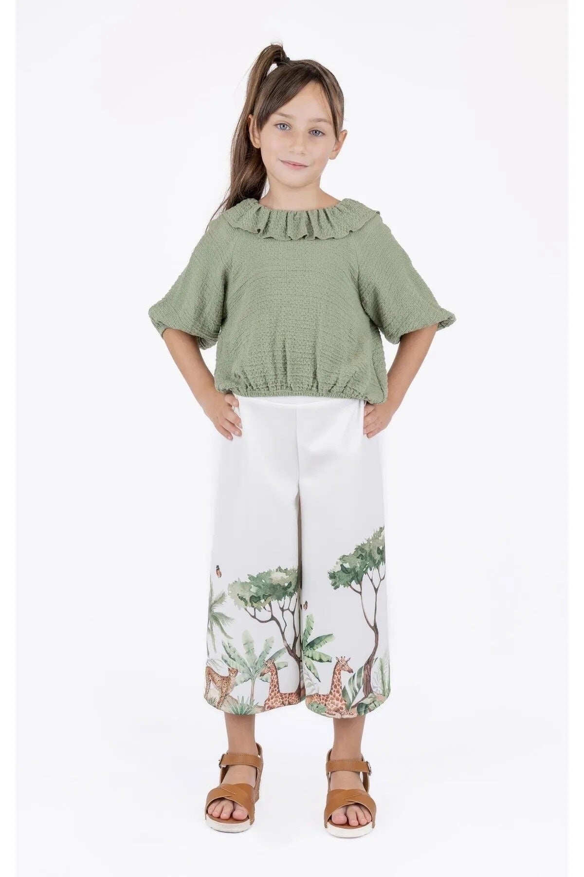 best kids fırfırlı bluz 14128