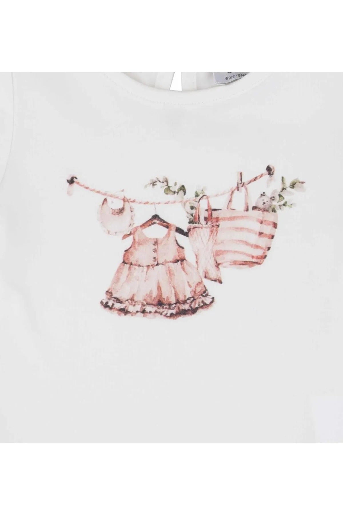 best kids Kız Bebek Ekru-kiremit Şortlu Takım  10043