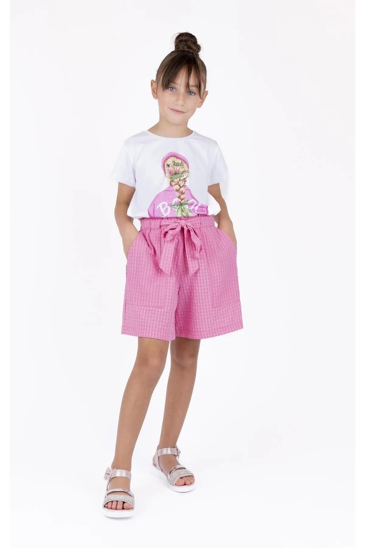 best kids Kız Çocuk baskılı  tişört 14112