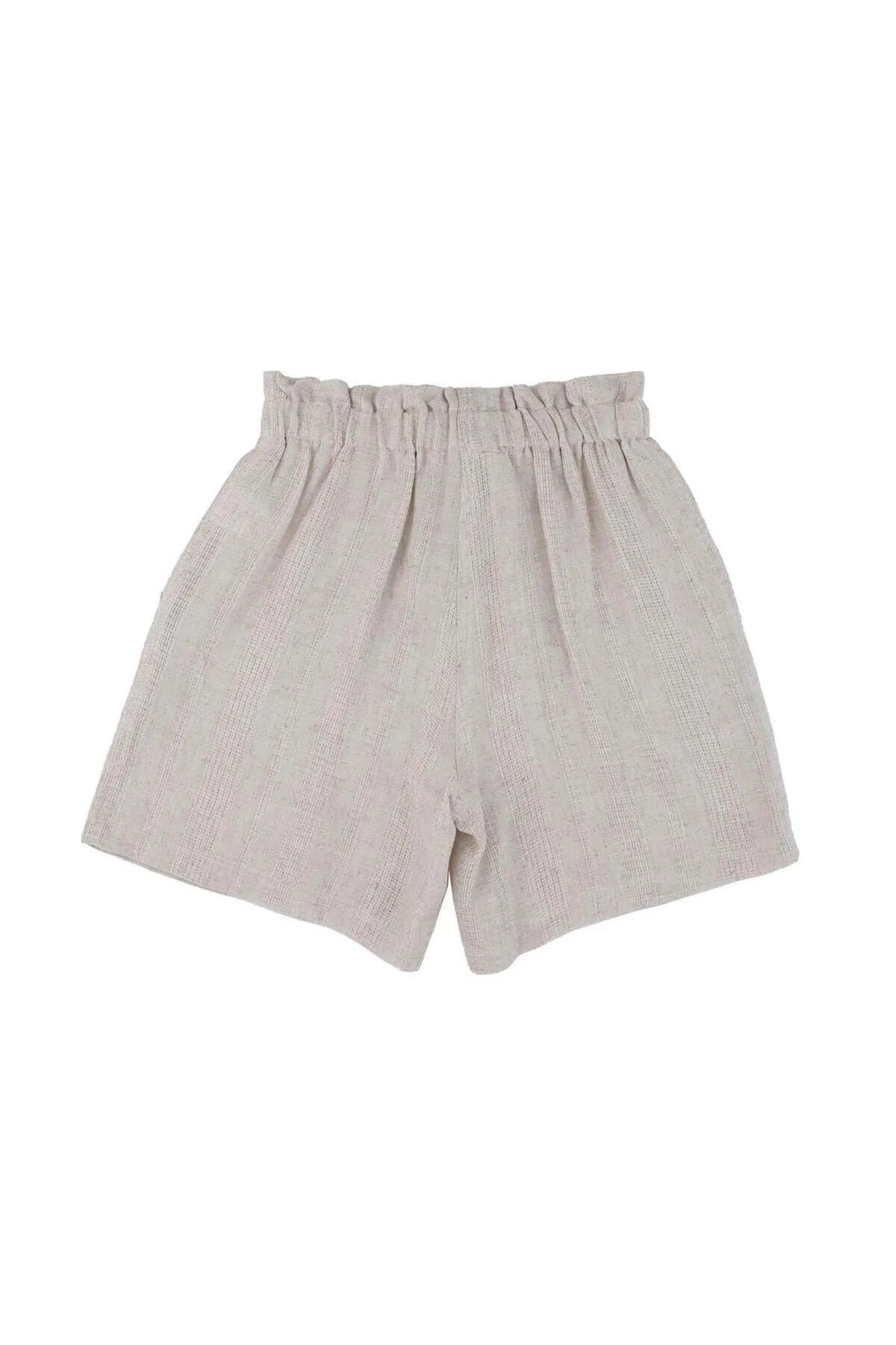 Best kids kız çocuk keten şort 14142