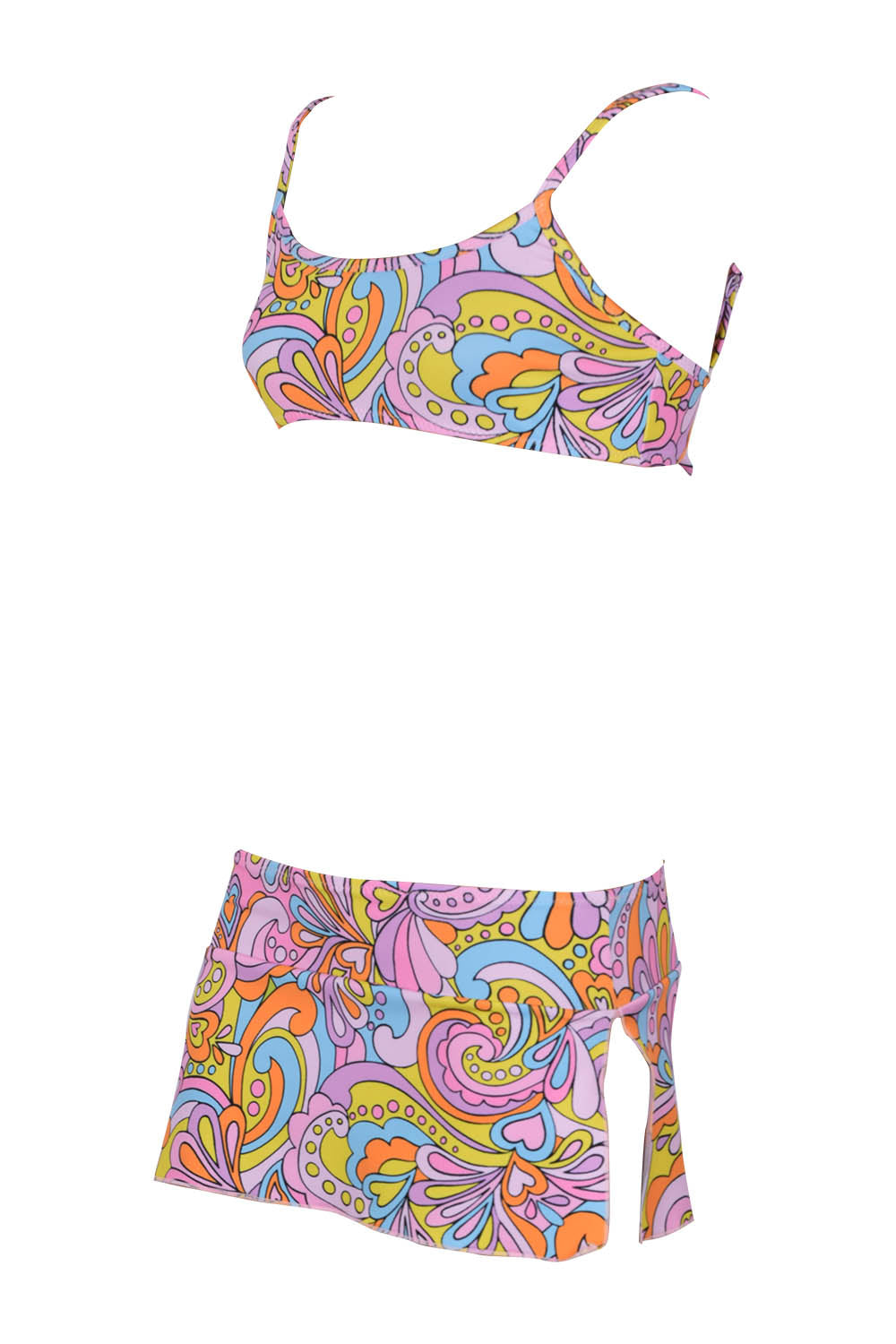 Ever Desenli Etekli Bikini Takımı