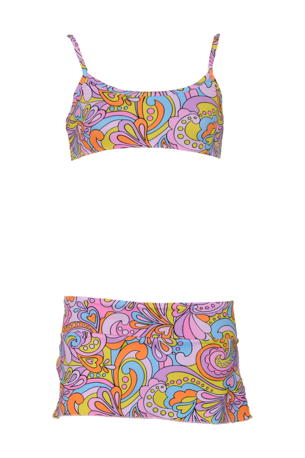 Ever Desenli Etekli Bikini Takımı