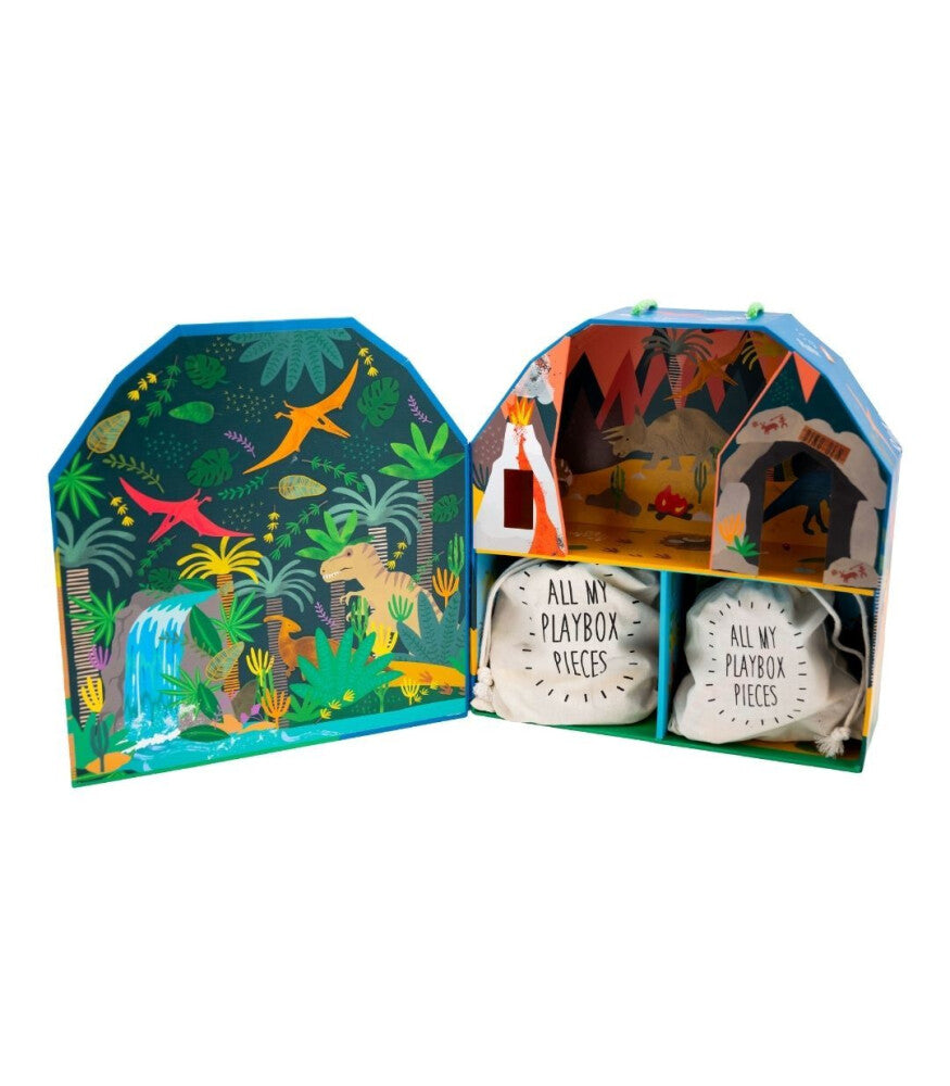 FLOSS & ROCK Ahşap Figürlü Oyun Kutuları / Dino