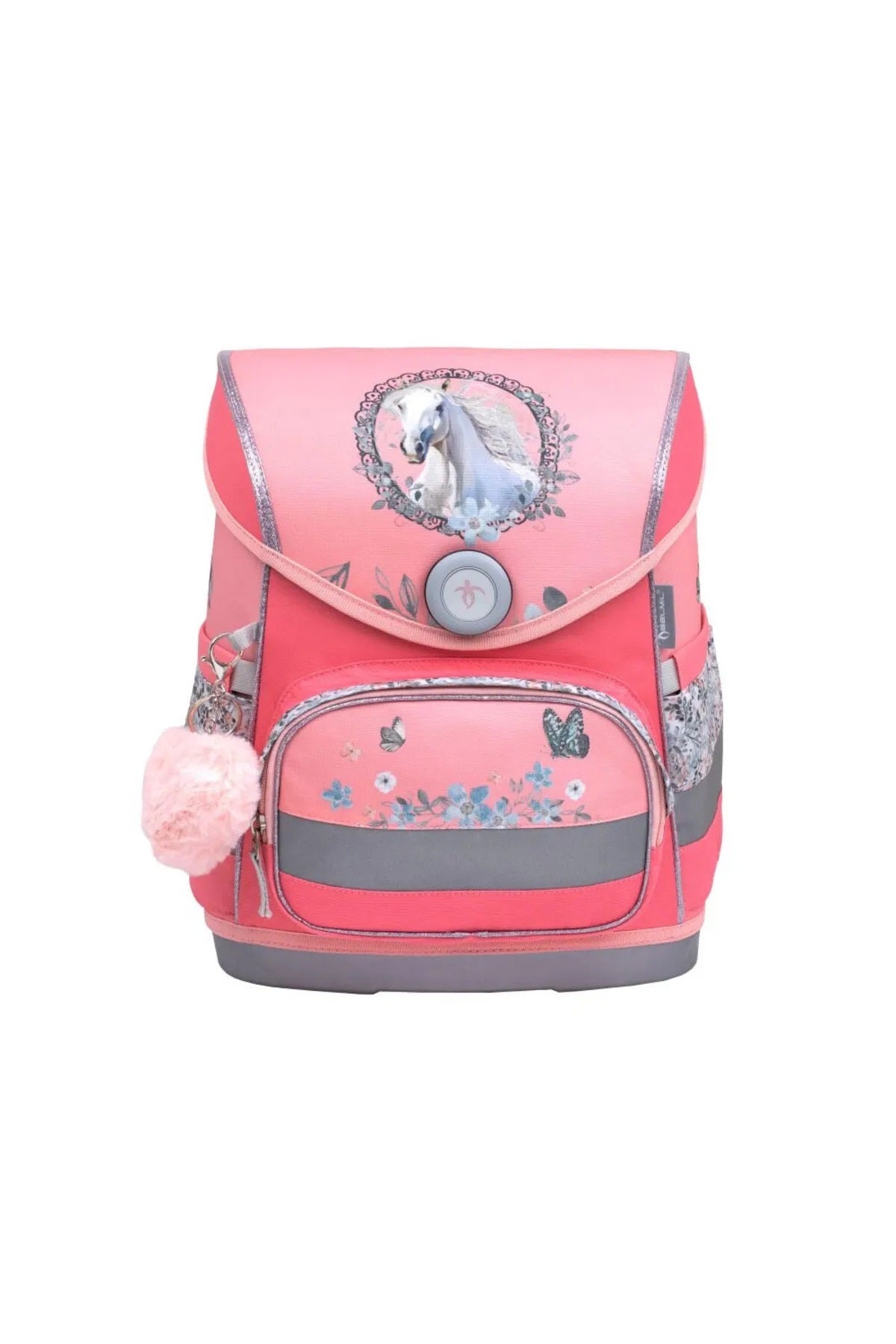 Horse Snowflake Mıknatıslı Okul Çantası