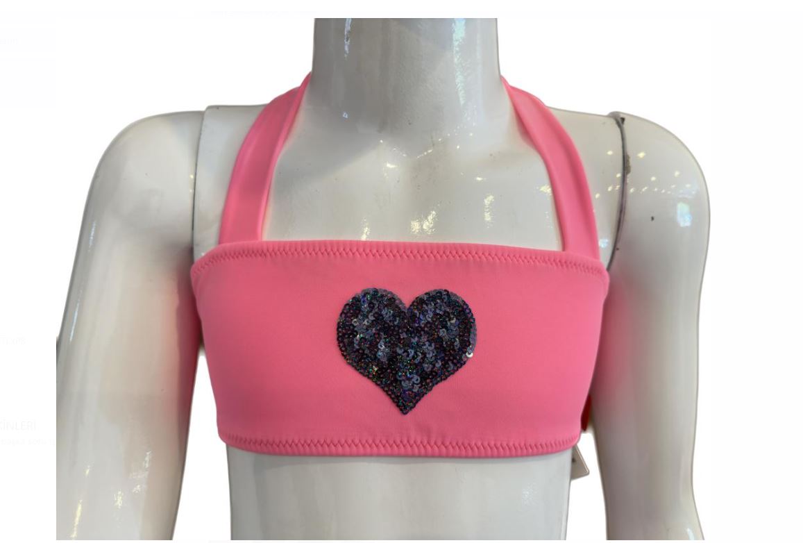 Kom Adore kız çocuk kalpli bikini set