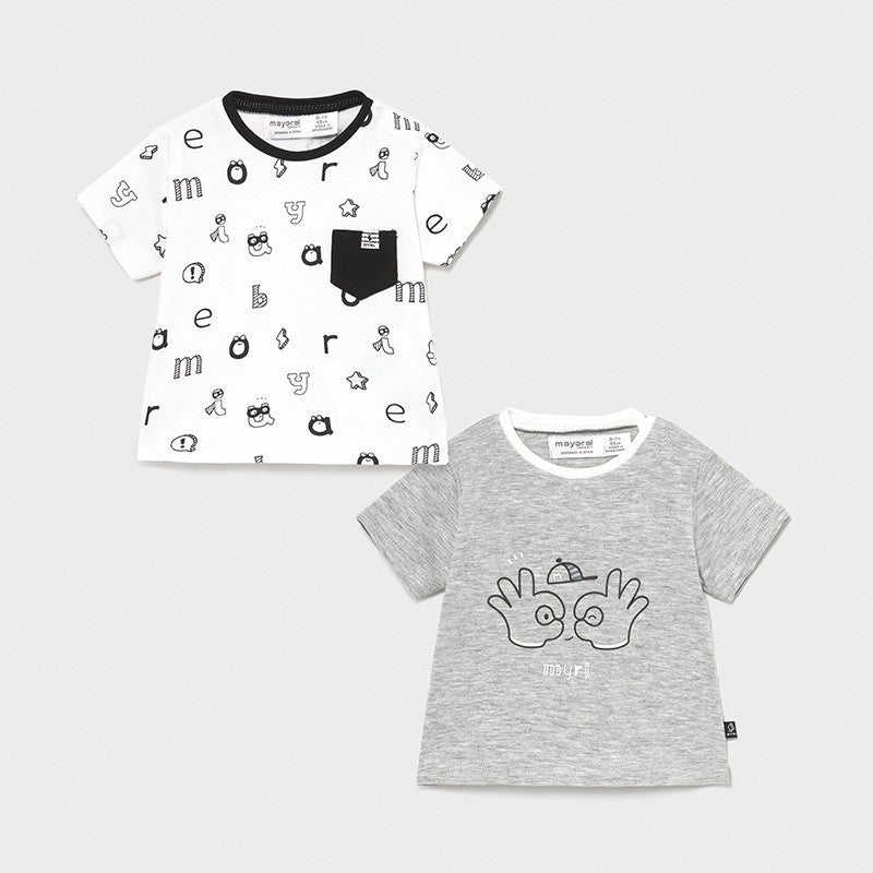 MAayoral erkek bebek 2 li  t-shırt set
