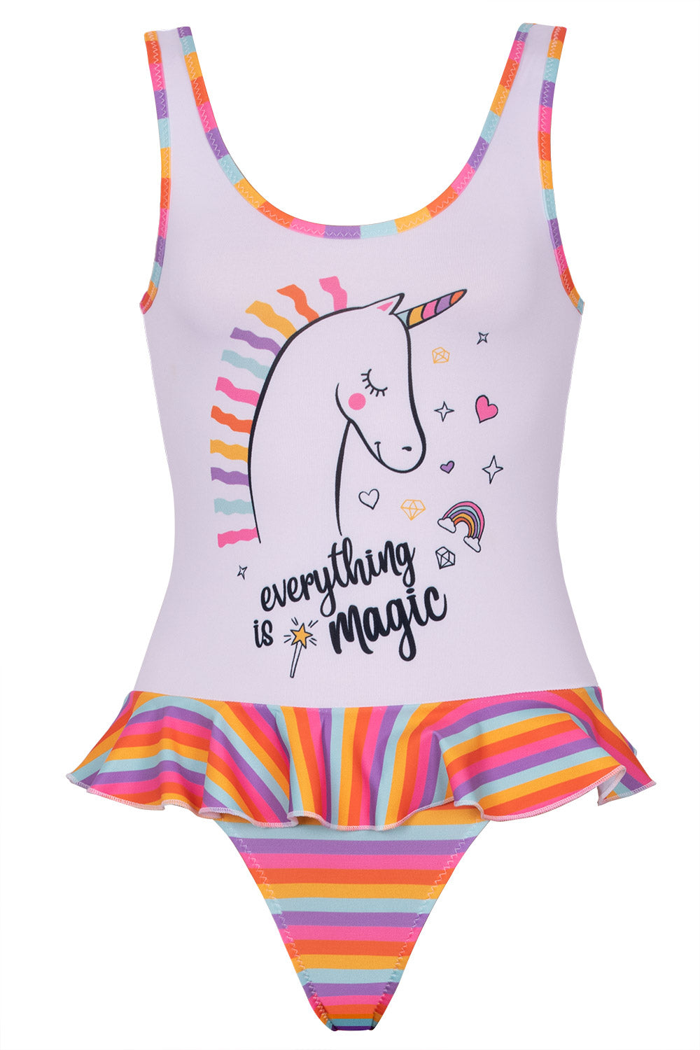 Kom kız çocuk unicorn  mayo
