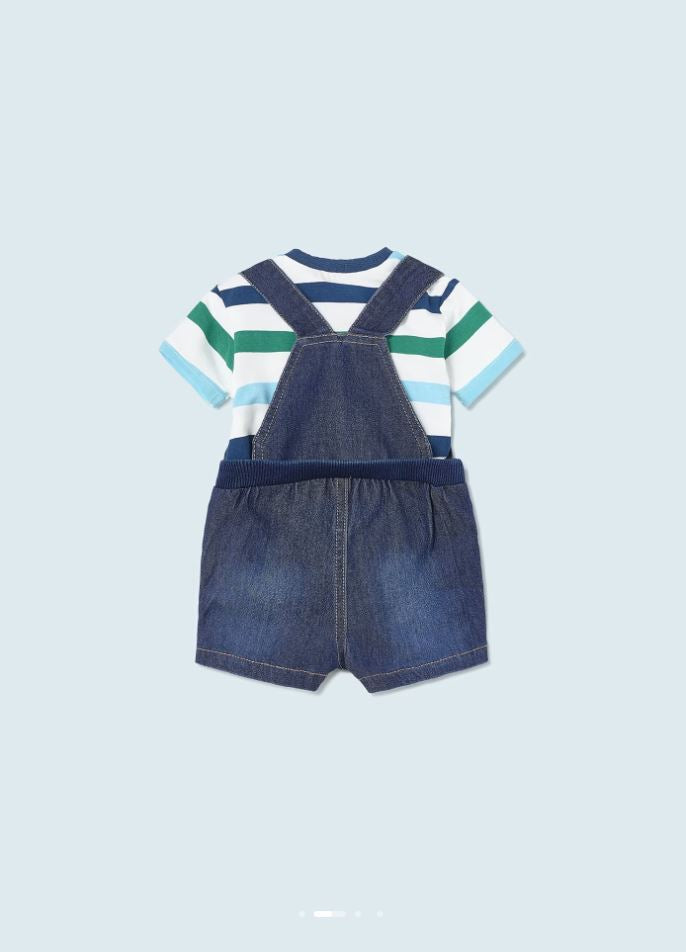 Mayoral erkek bebek denim solapet tişört 2 li set 1628