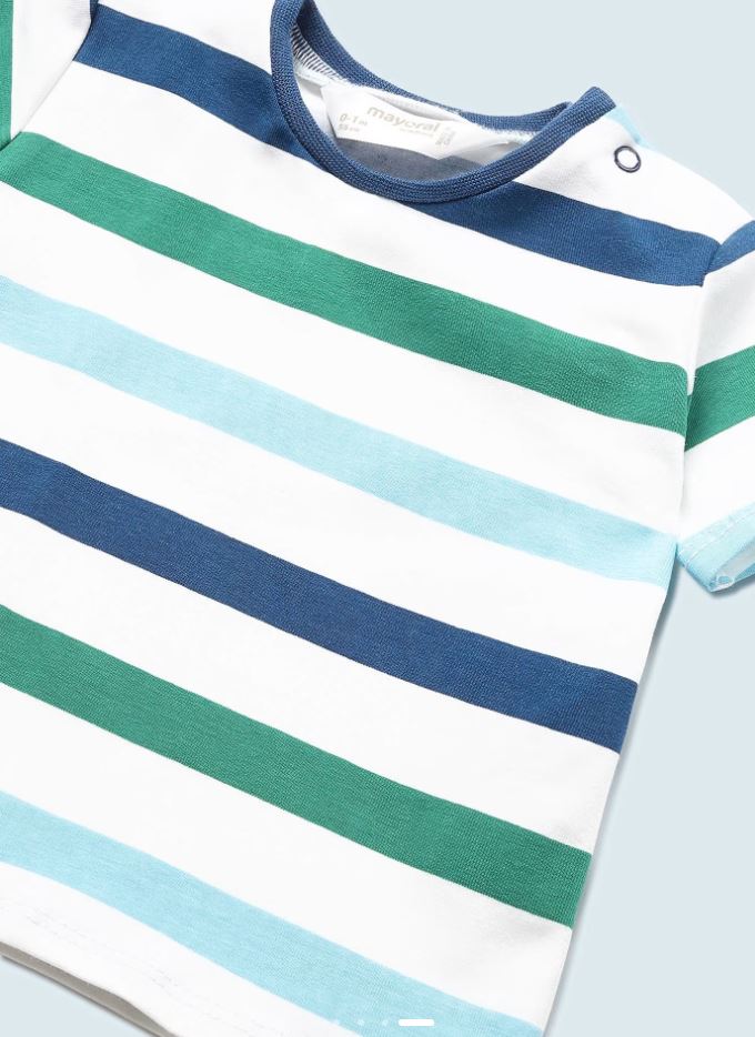 Mayoral erkek bebek denim solapet tişört 2 li set 1628