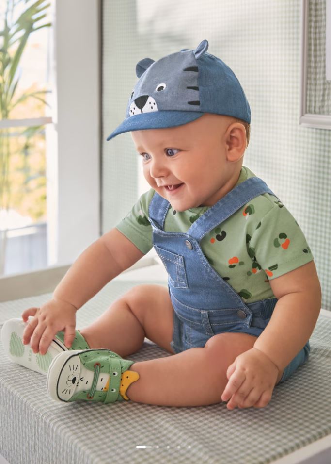 Mayoral erkek bebek denim solapet tişört 2 li set 1628
