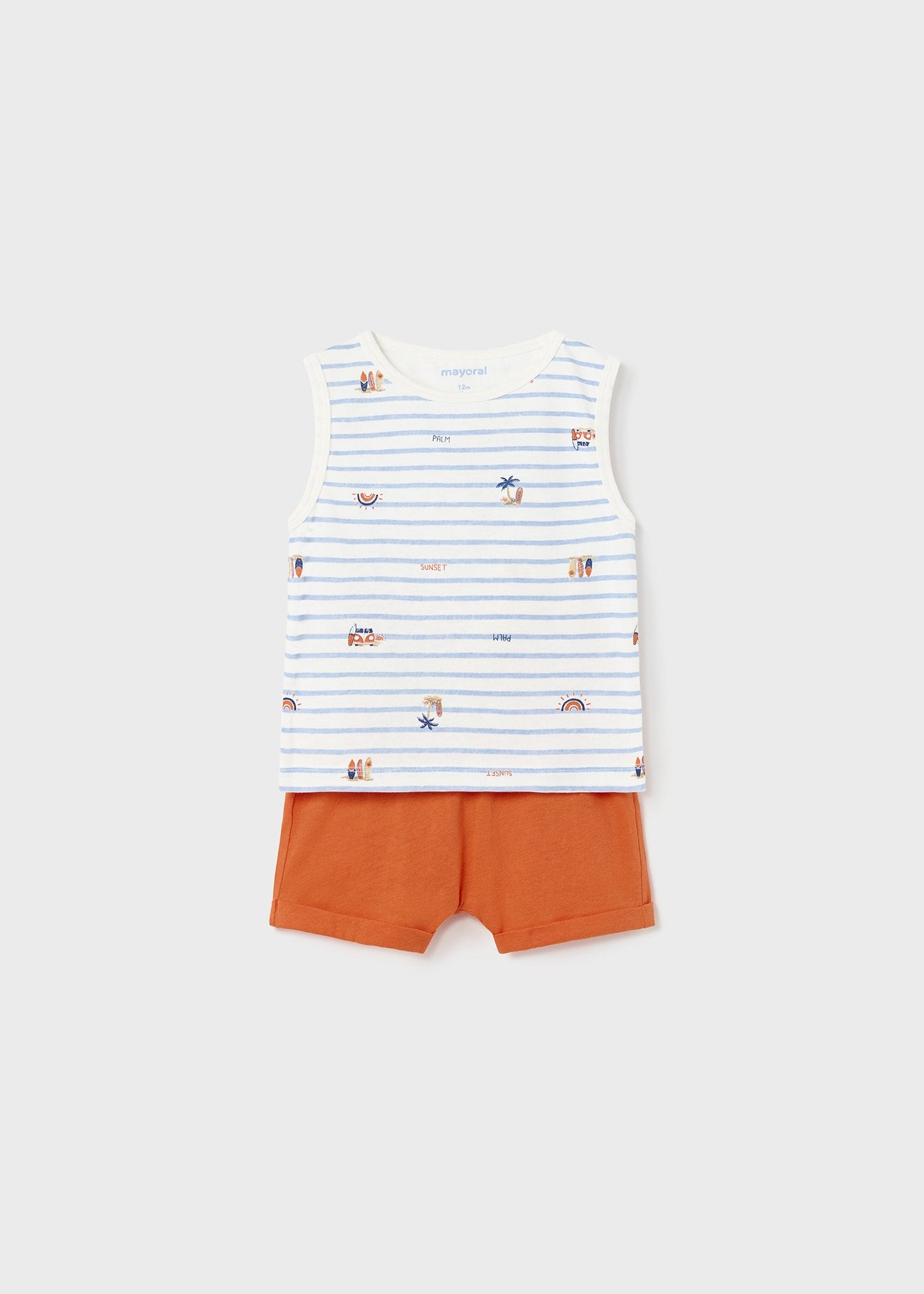 Mayoral erkek bebek tişört şort 2 li set 1788