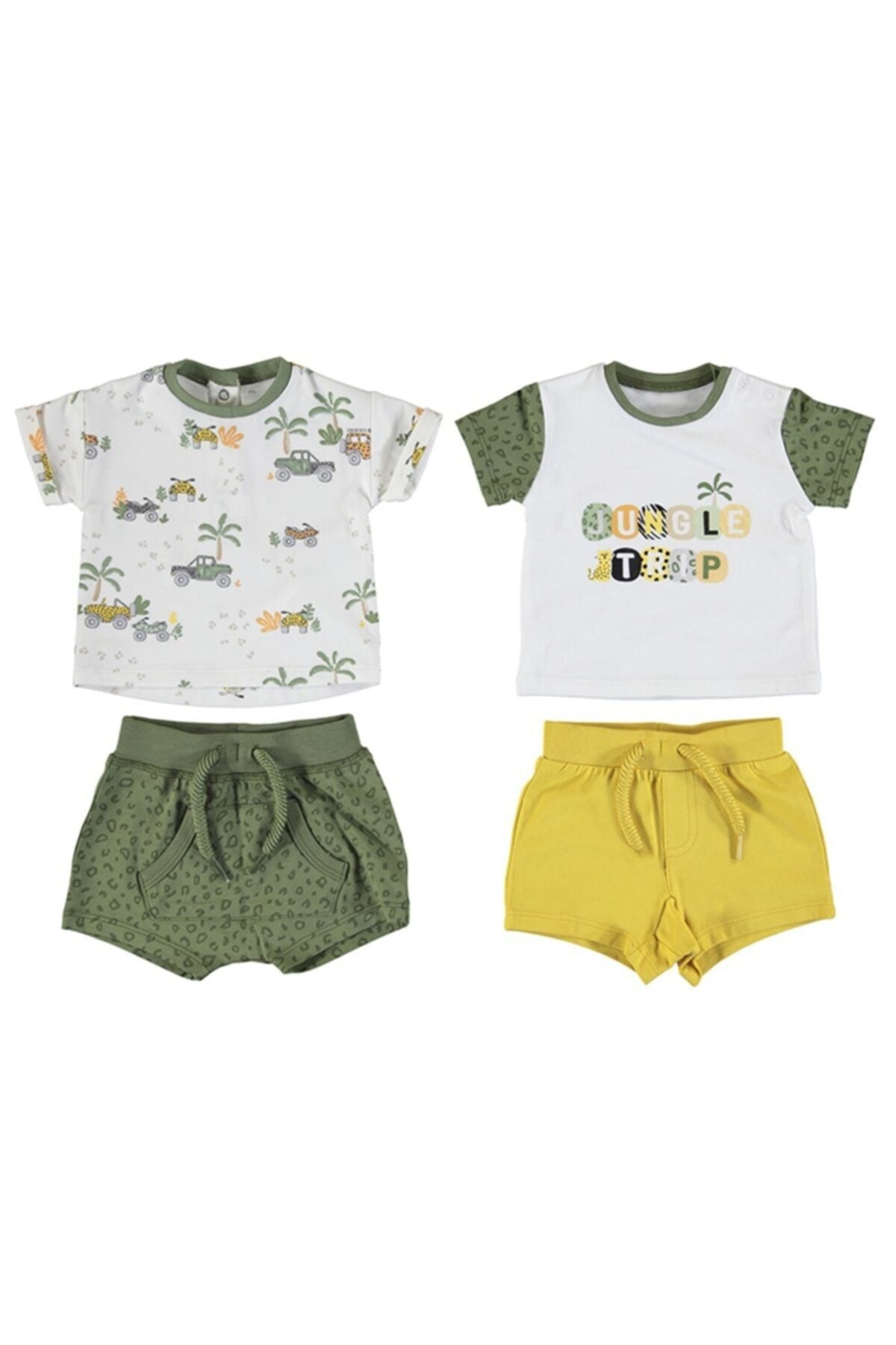 Mayoral erkek bebek tişört şort 4 lü set 1657