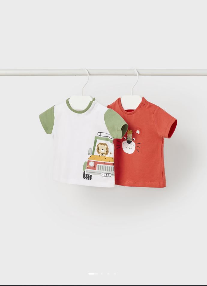 Mayoral erkek  bebek yazlık 2 li tişört  set  1002
