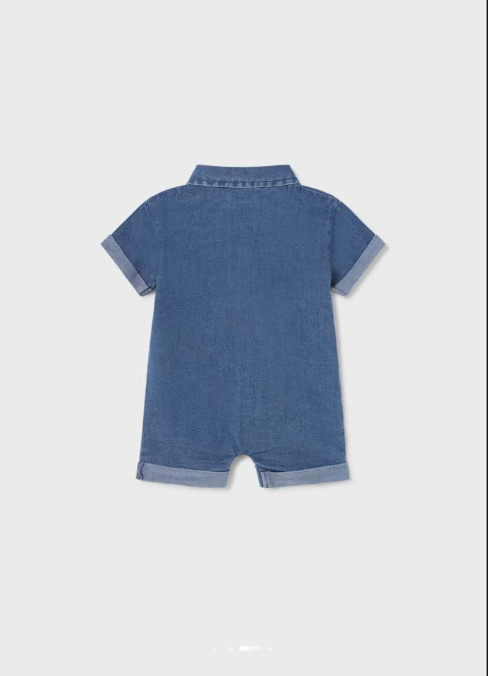 Mayoral erkek bebek yazlık denim kısa tulum 1612
