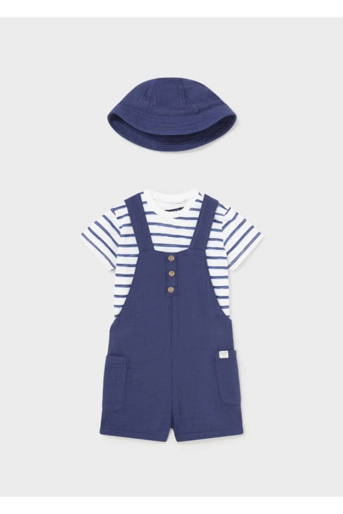 Mayoral erkek bebek yazlık solapet şapka 3 lü set 1651