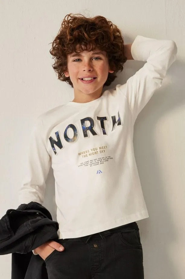 Mayoral Erkek Çocuk Kapartma Baskılı Uzun Kollu Tişört 7072